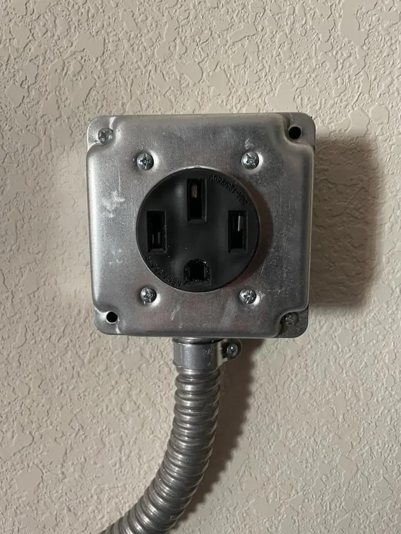 NEMA 14-50 outlet installed for Smart Home Electrical in Sloan