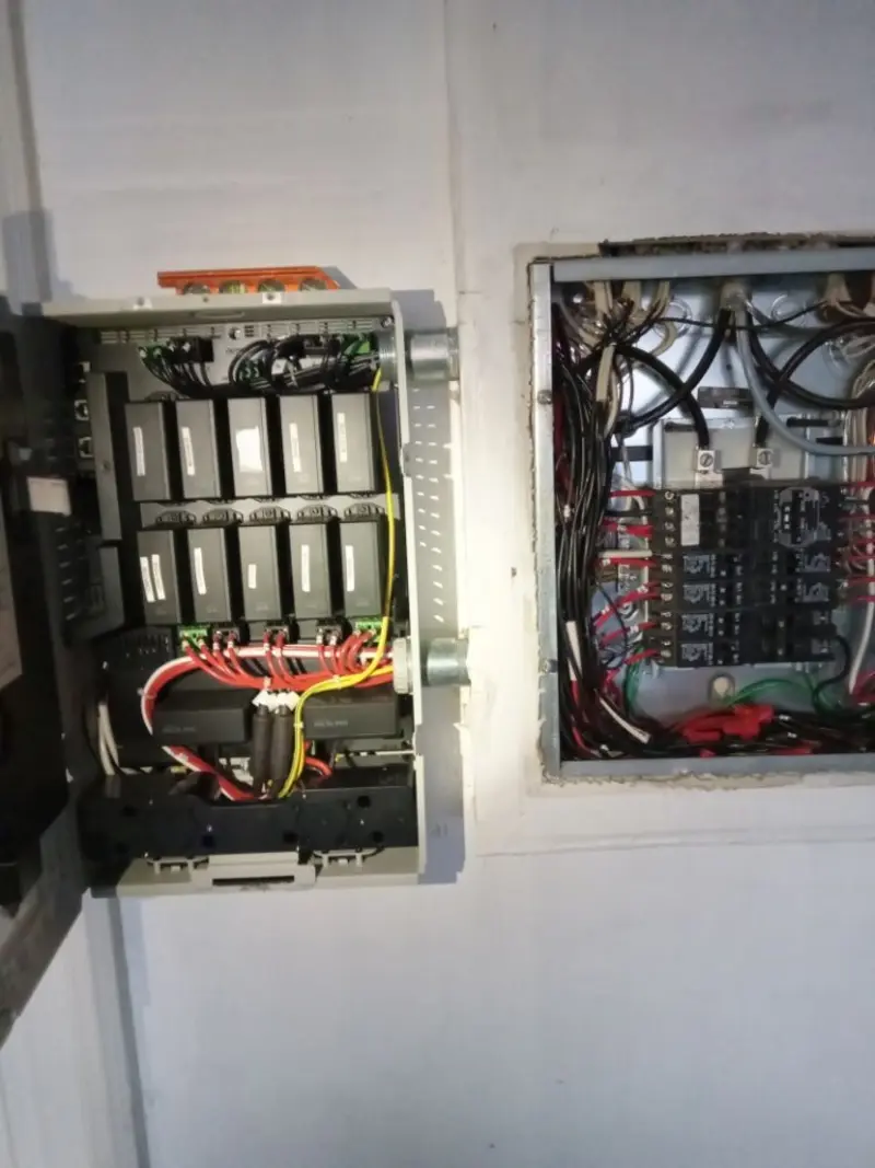 Electrical panel upgrade completed for Security Camera Wiring in Sloan